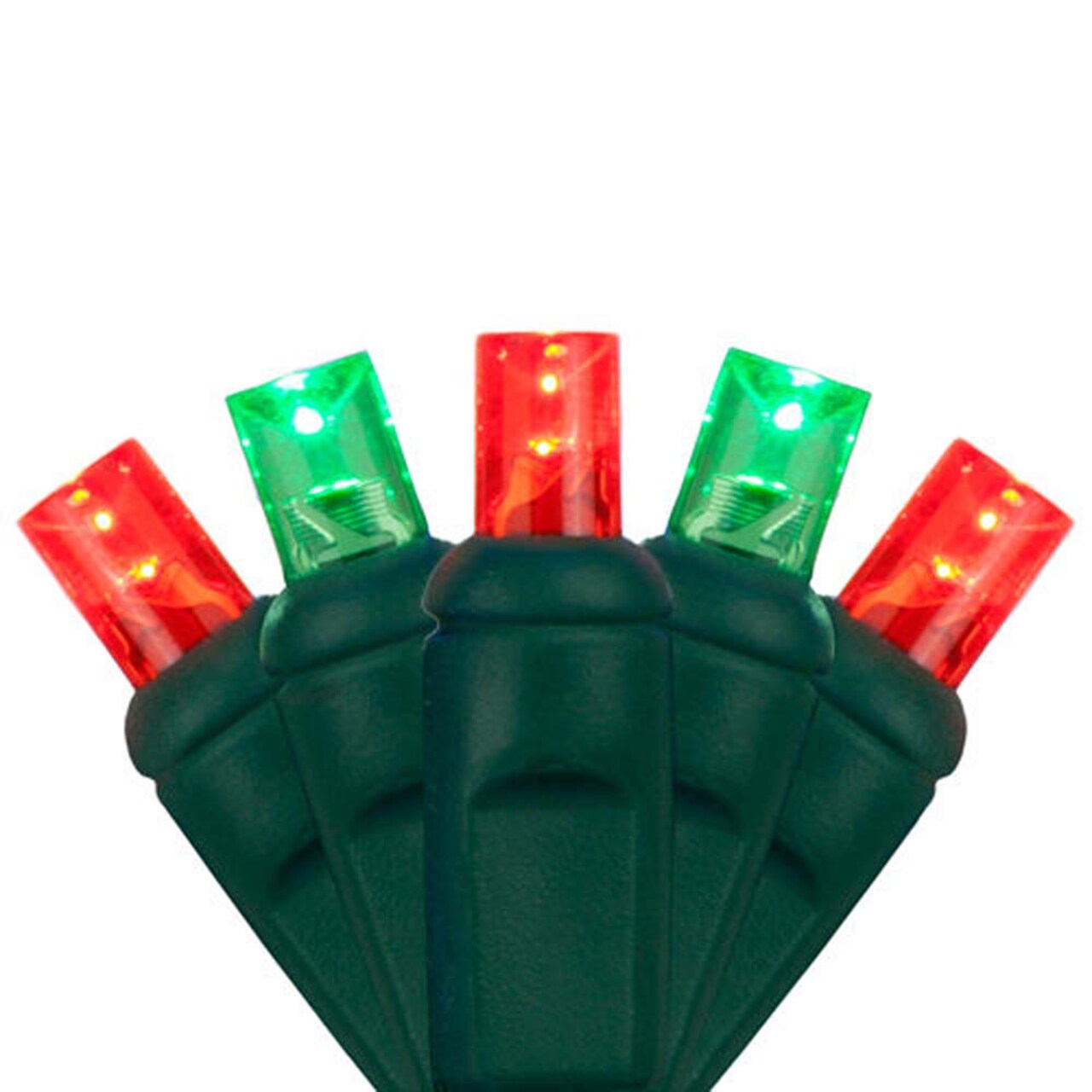 Wintergreen 70 5mm Red Green LED Christmas Lights 4-in Spacing 120v